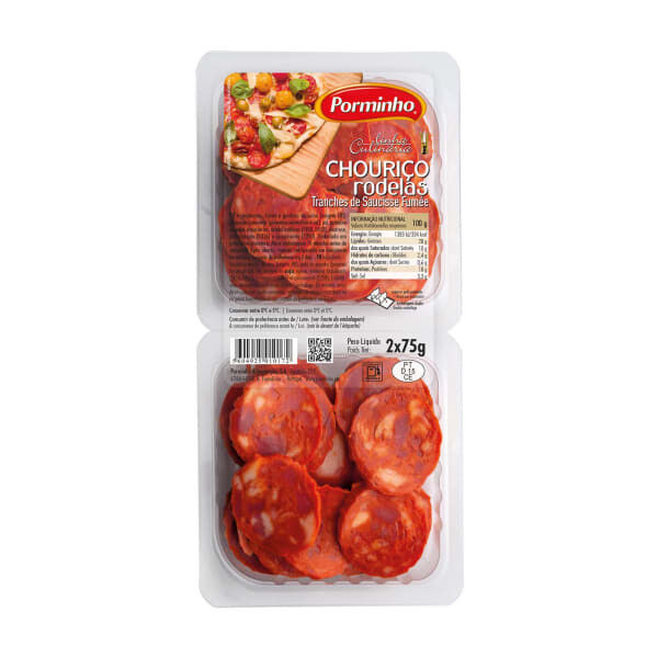 Porminho Chouriço em Rodelas, 2x75g, 150g