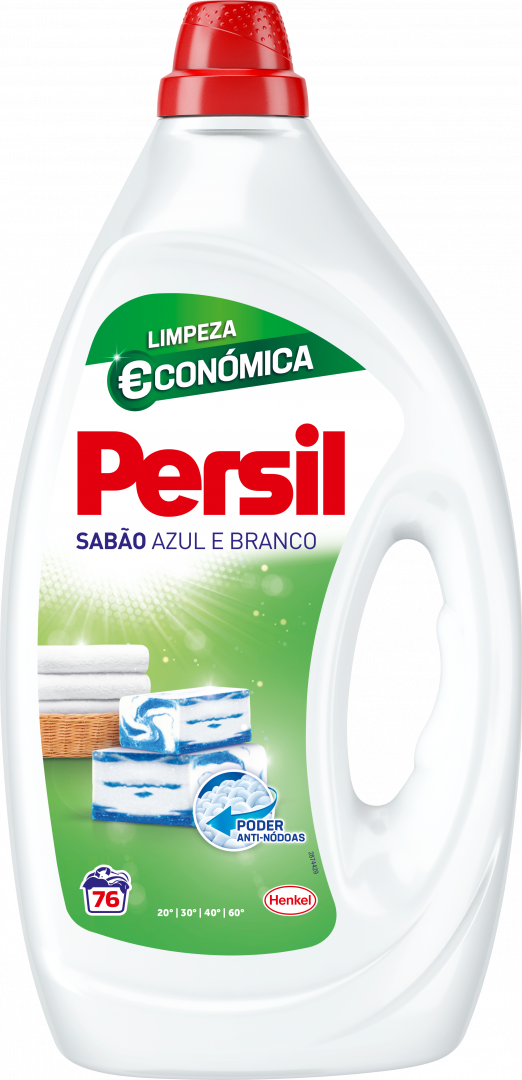 Persil Detergente Máquina Roupa Líquido Sabão Azul e Branco, 76 Doses