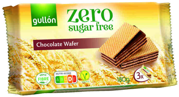 Bolachas Wafer de Chocolate Zero sem Açúcar Pack 3
