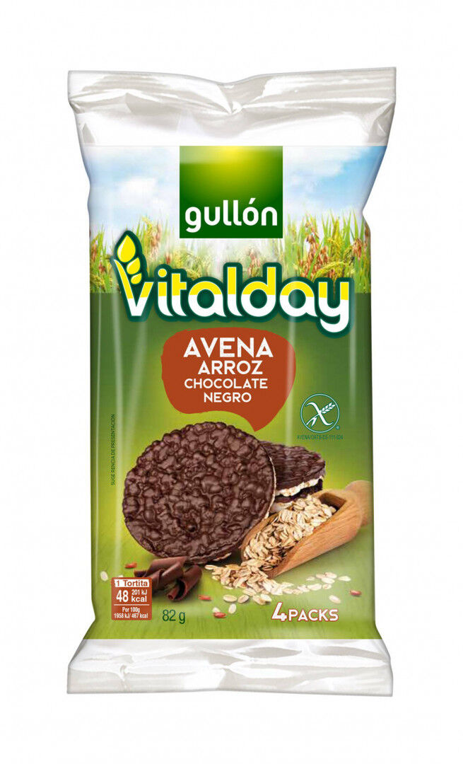 Tortitas de Aveia e Arroz com Chocolate Negro