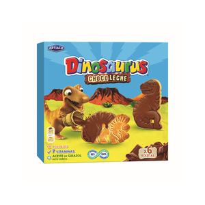 Bolachas com Cereais e Chocolate de Leite Dinosaurus Pack 6