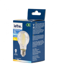 Lâmpada LED Fil A604W E27 840LM 3000K Lethe