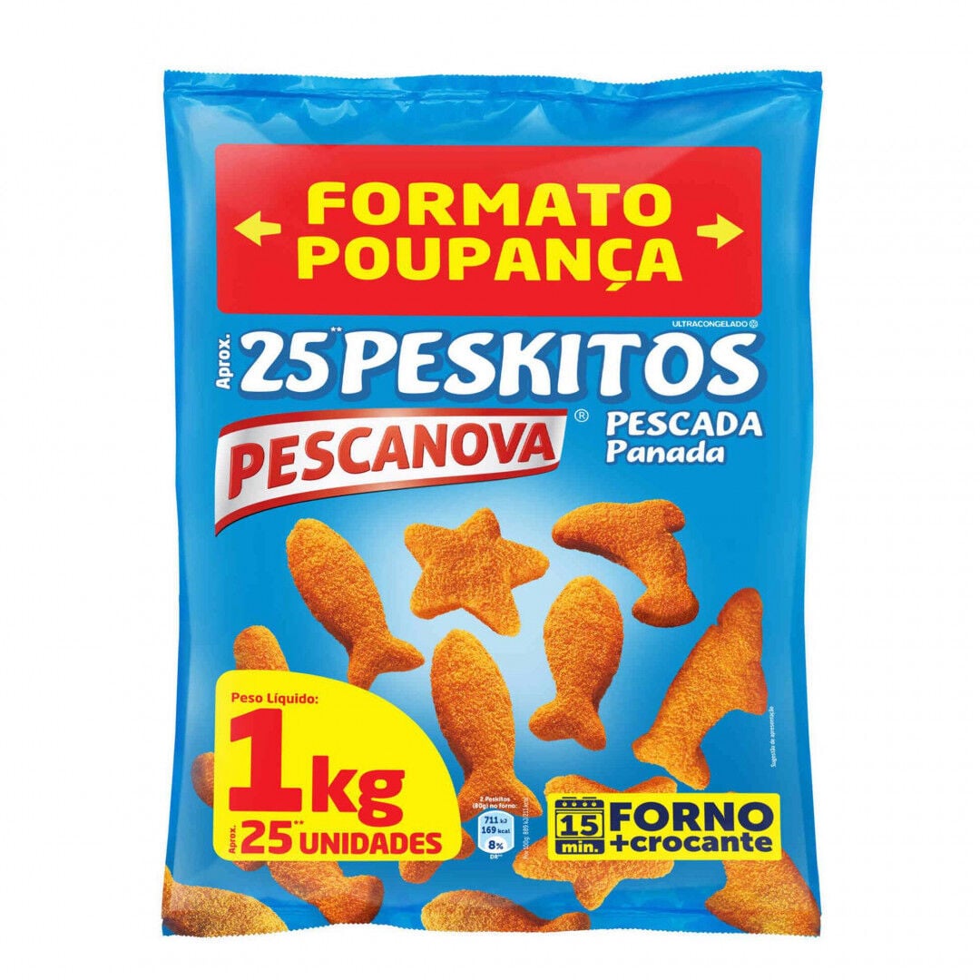 Peskitos de Pescada Sem Glúten Congelados
