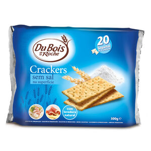 Bolachas Crackers sem Sal na Superfície