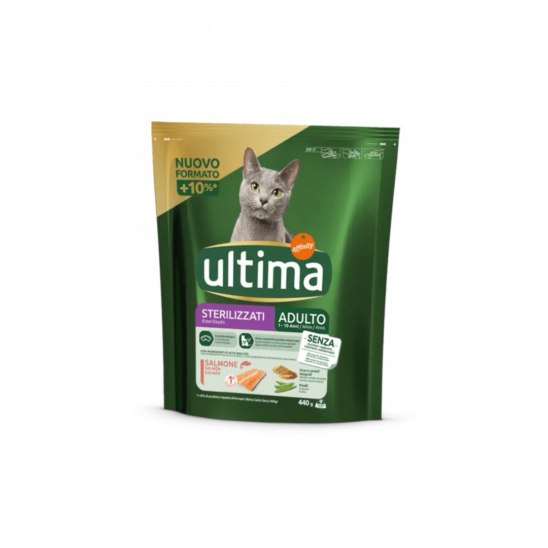 Comida Seca para Gato Adulto Esterilizado com Salmão