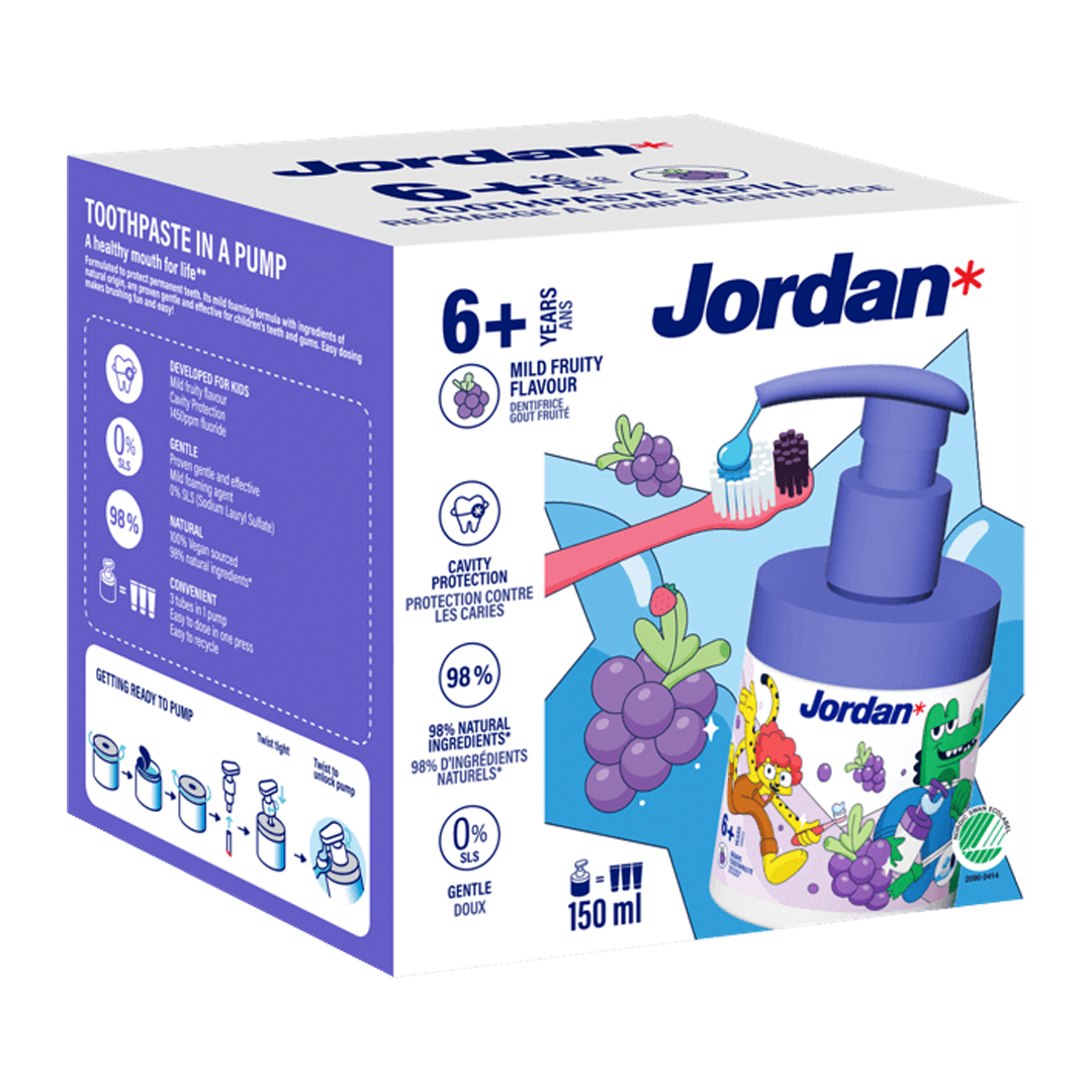 Pasta de Dentes Infantil Pump Sabor Frutas +6 Anos