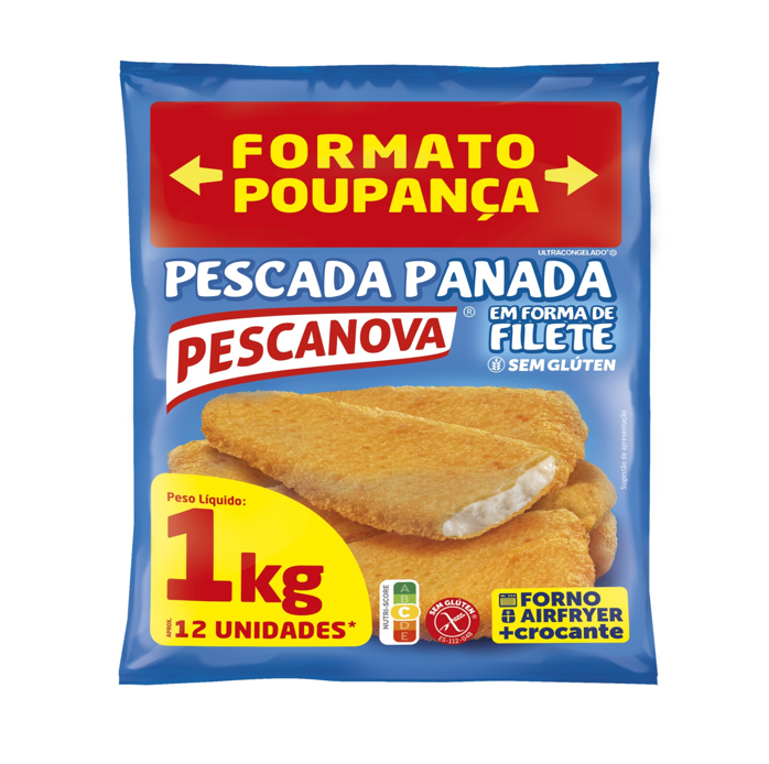 Filetes de Pescada Panados sem Glúten Congelados