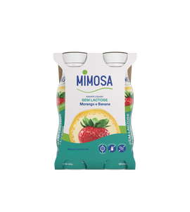 Iogurte Líquido sem Lactose Banana e Morango Pack 4