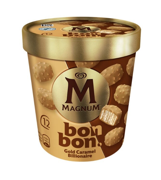 Gelado Bombom Gold Caramel Billionaire