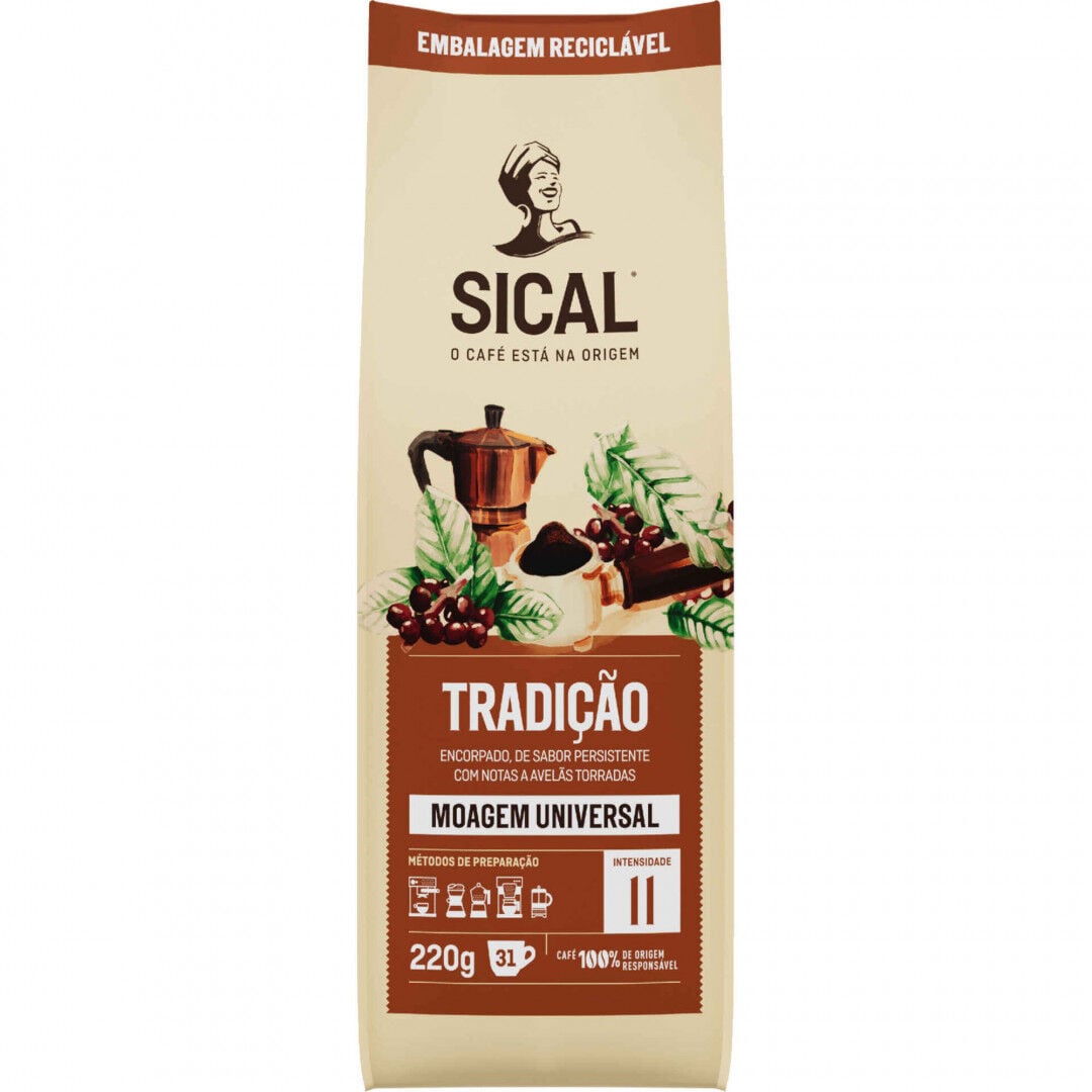 Café Moído Moagem Universal Tradição
