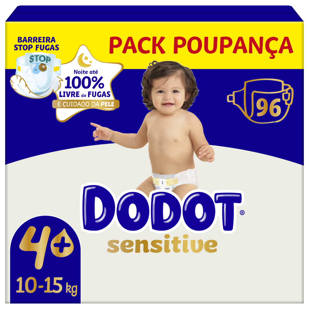 Fraldas Sensitive Extra T4+ 10-15kg