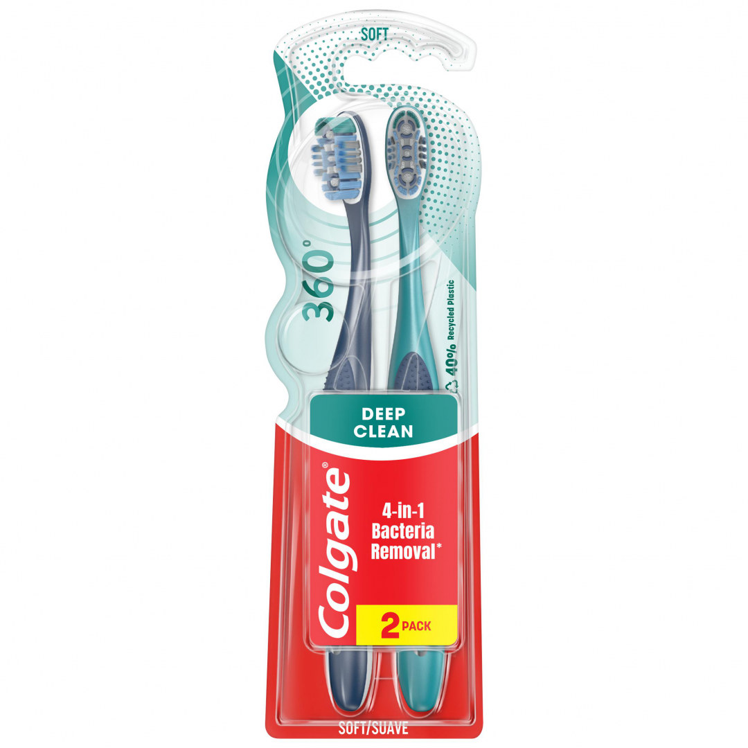 Escova de Dentes 360º Deep Clean Suave Pack 2