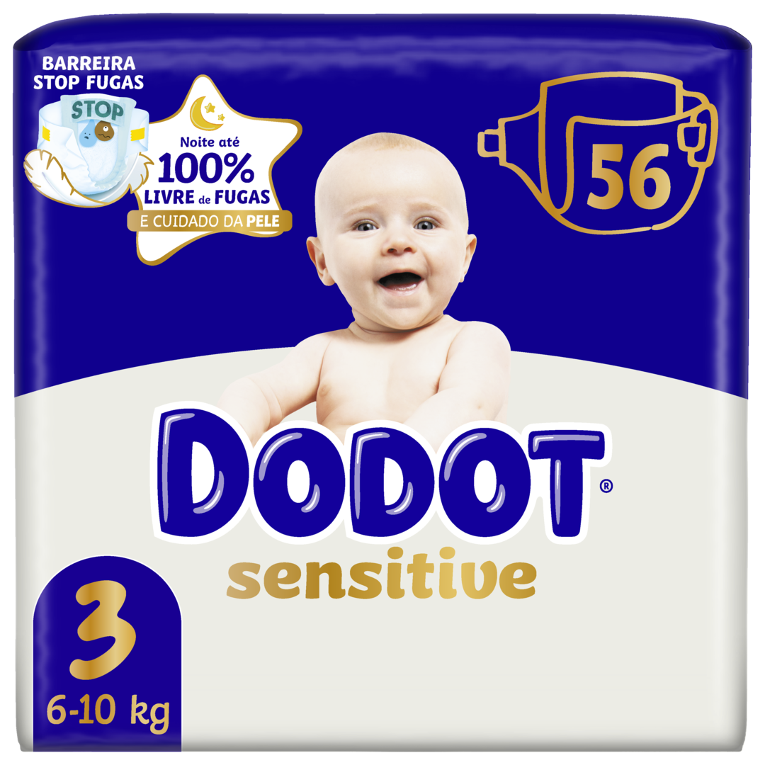 Fraldas Sensitive T3 6-10kg