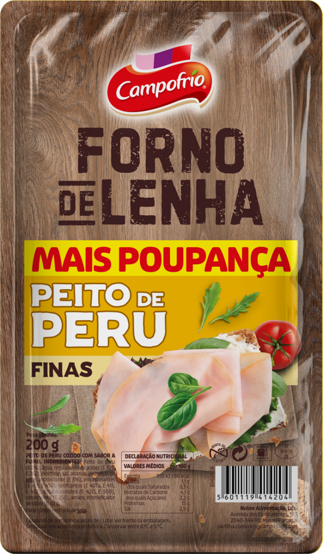 Fiambre Peito de Peru Forno a Lenha