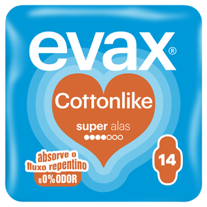Pensos Higiénicos Cottonlike Super com Abas