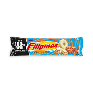 Bolachas Filipinos Chocolate Branco e Recheio Caramelo Salgado