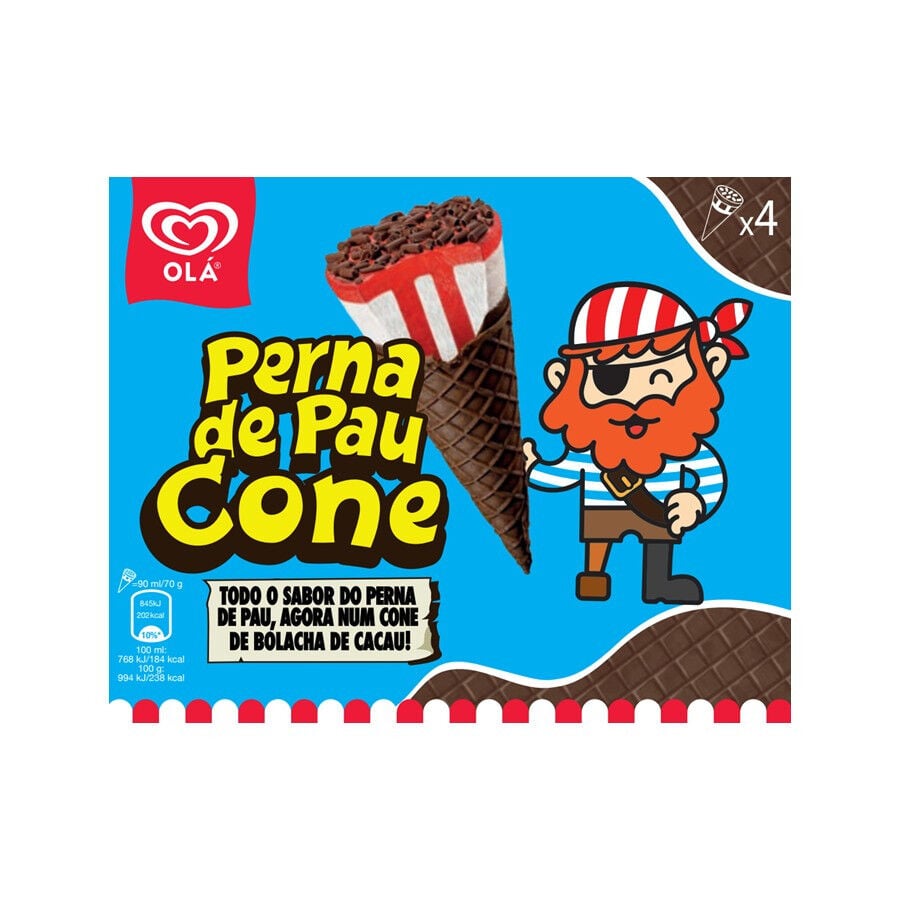Gelado Cone Perna de Pau