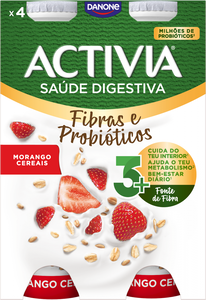 Iogurte Líquido Bífidus Morango e Cereais Pack 4
