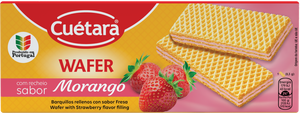 Bolachas Wafers com Recheio de Morango