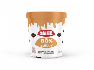 Gelado Vegan Caramelo e Brownie