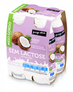 Iogurte Líquido sem Lactose Coco Pack 4