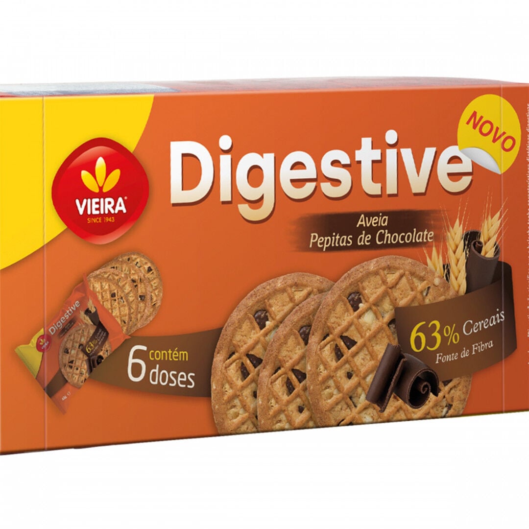 Bolachas Digestivas com Aveia e Chocolate Pack 6
