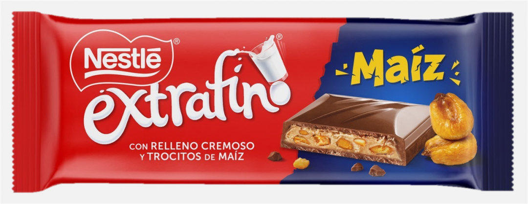 Tablete de Chocolate Extrafino com Recheio Cremoso e Milho