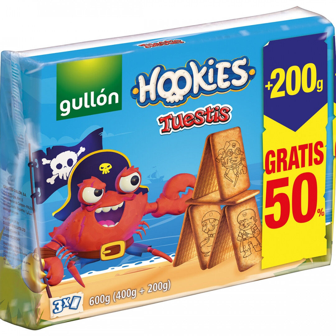 Bolachas Tuestis Hookies Pack 3 600 g