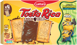 Bolacha Tosta Rica com Chocolate de Leite Pack 6
