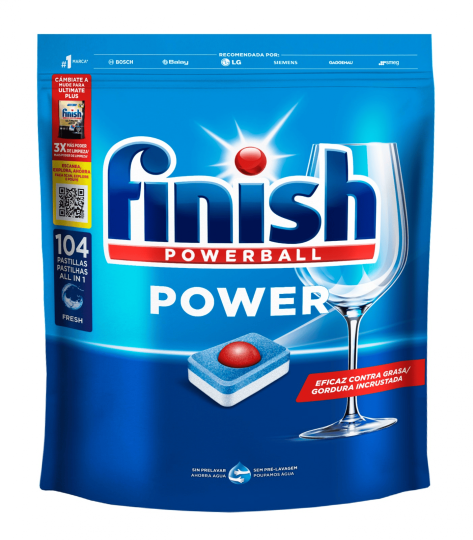 Pastilhas Para Máquina Da Loiça Power Regular Finish 104 un