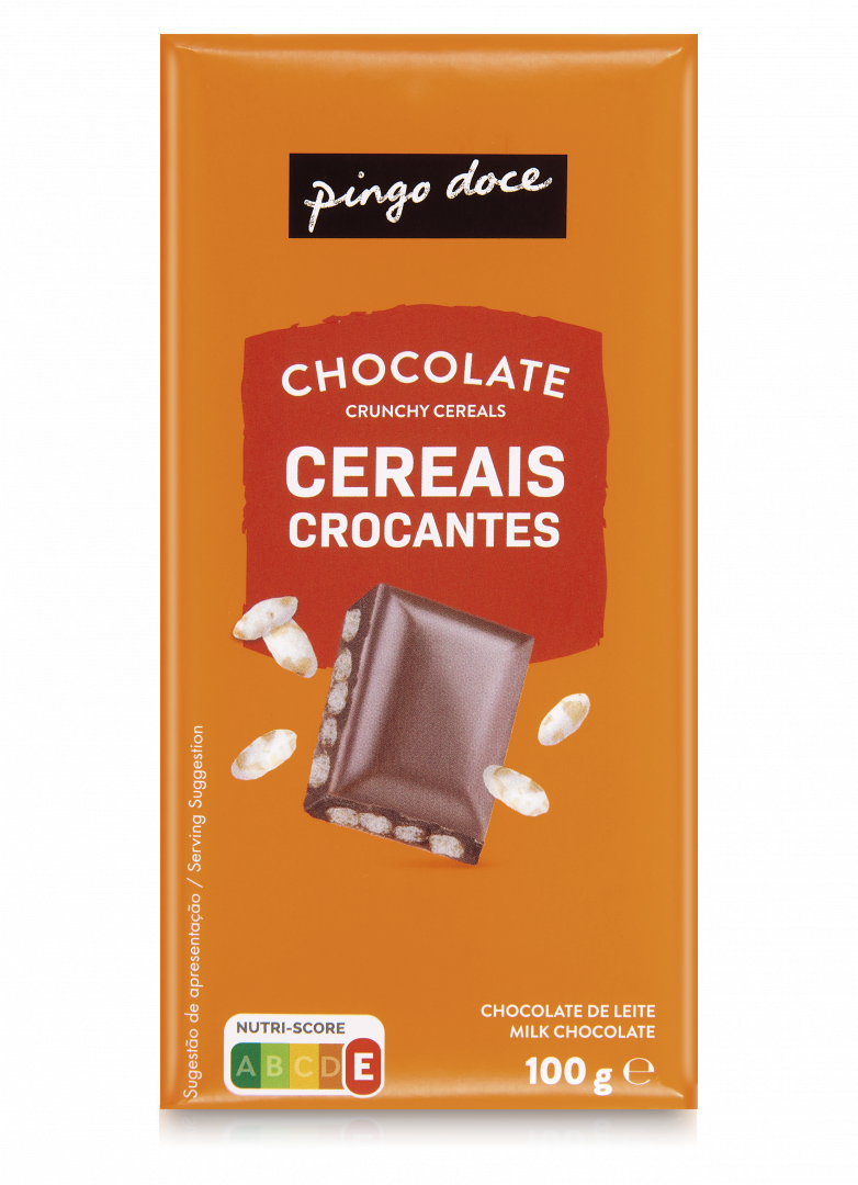 Tablete de Chocolate de Leite com Cereais Crocantes