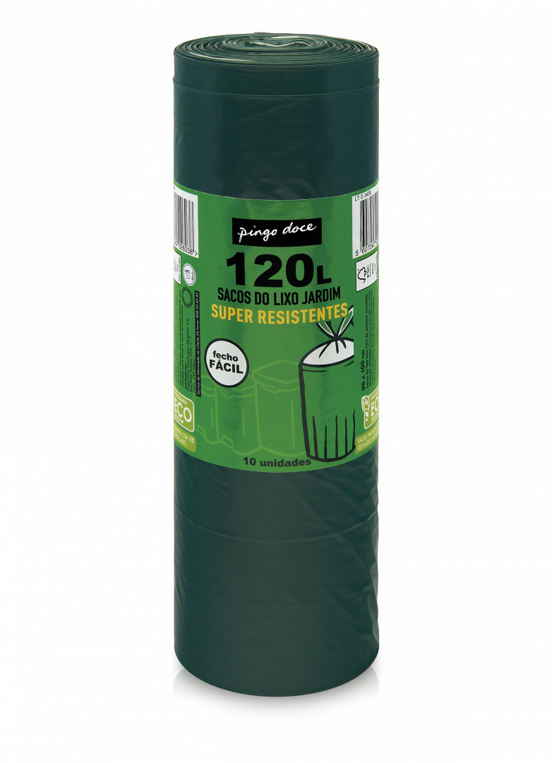 Sacos do Lixo Jardim com Fecho Fácil 120L