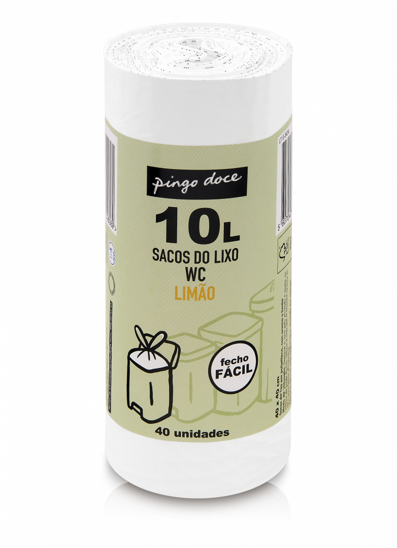 Sacos do Lixo WC Limão com Fecho Fácil 10L