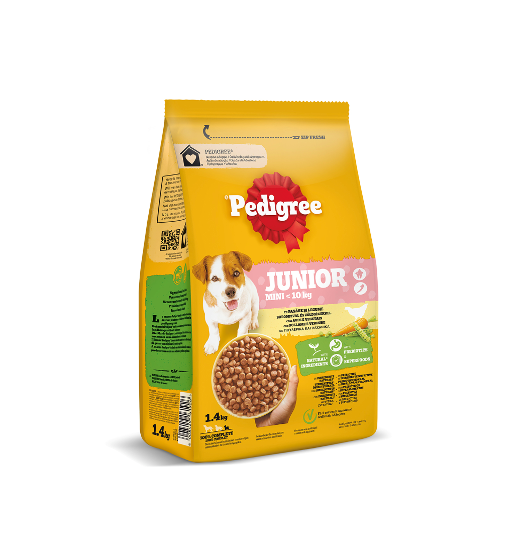 Comida Seca Para Cão Júnior Mini Com Frango Pedigree 1,4 kg