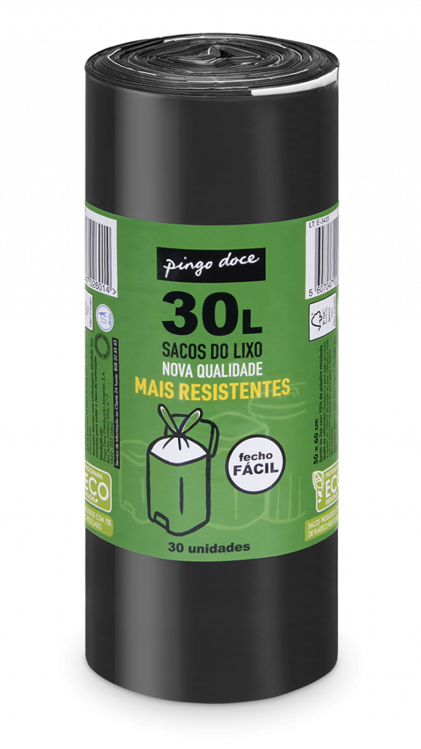 Sacos do Lixo com Fecho Fácil 30L
