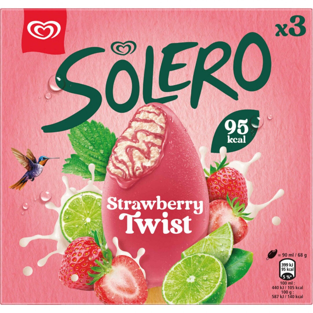 Gelado de Morango Strawberry Twist