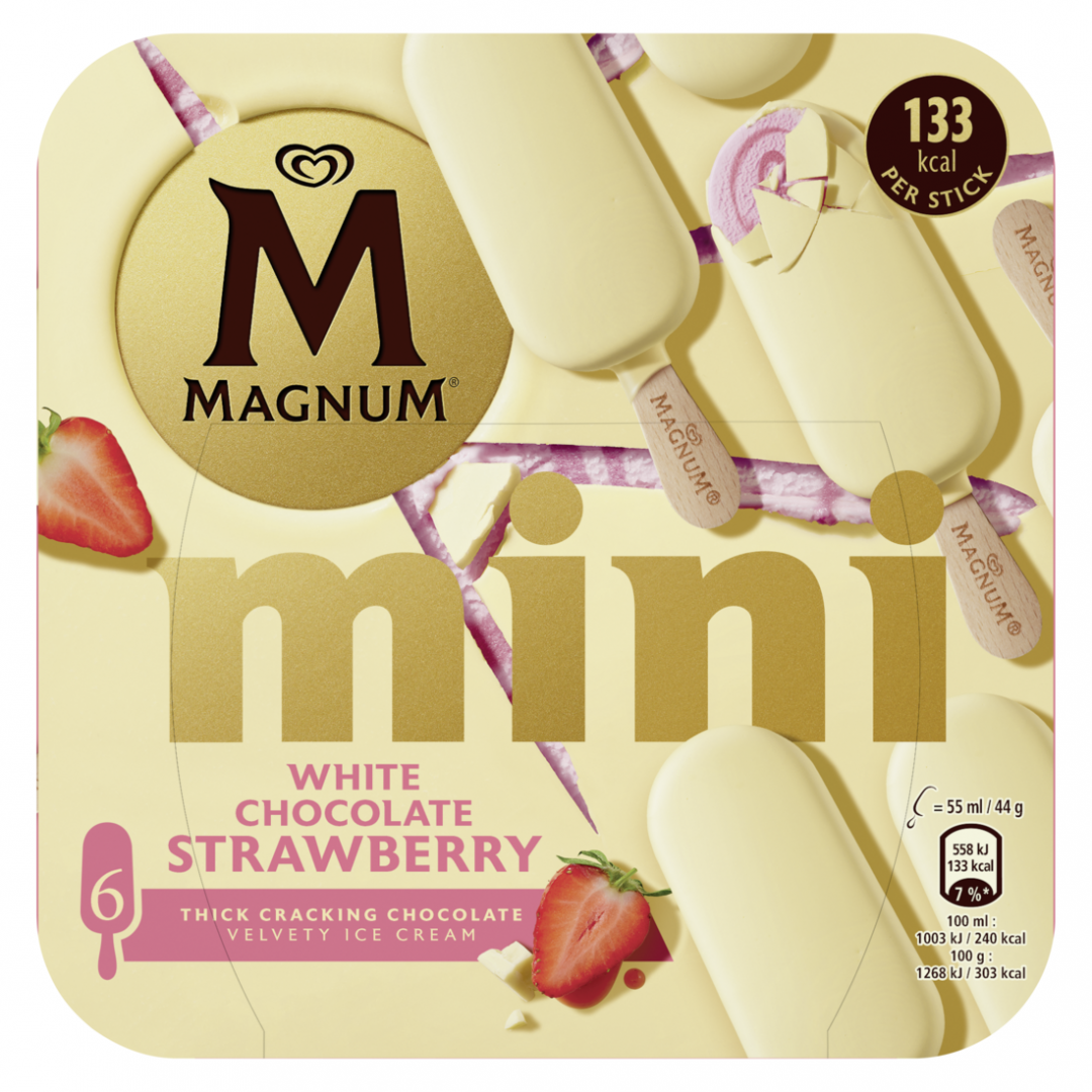 Gelados Mini Chocolate Branco e Morango