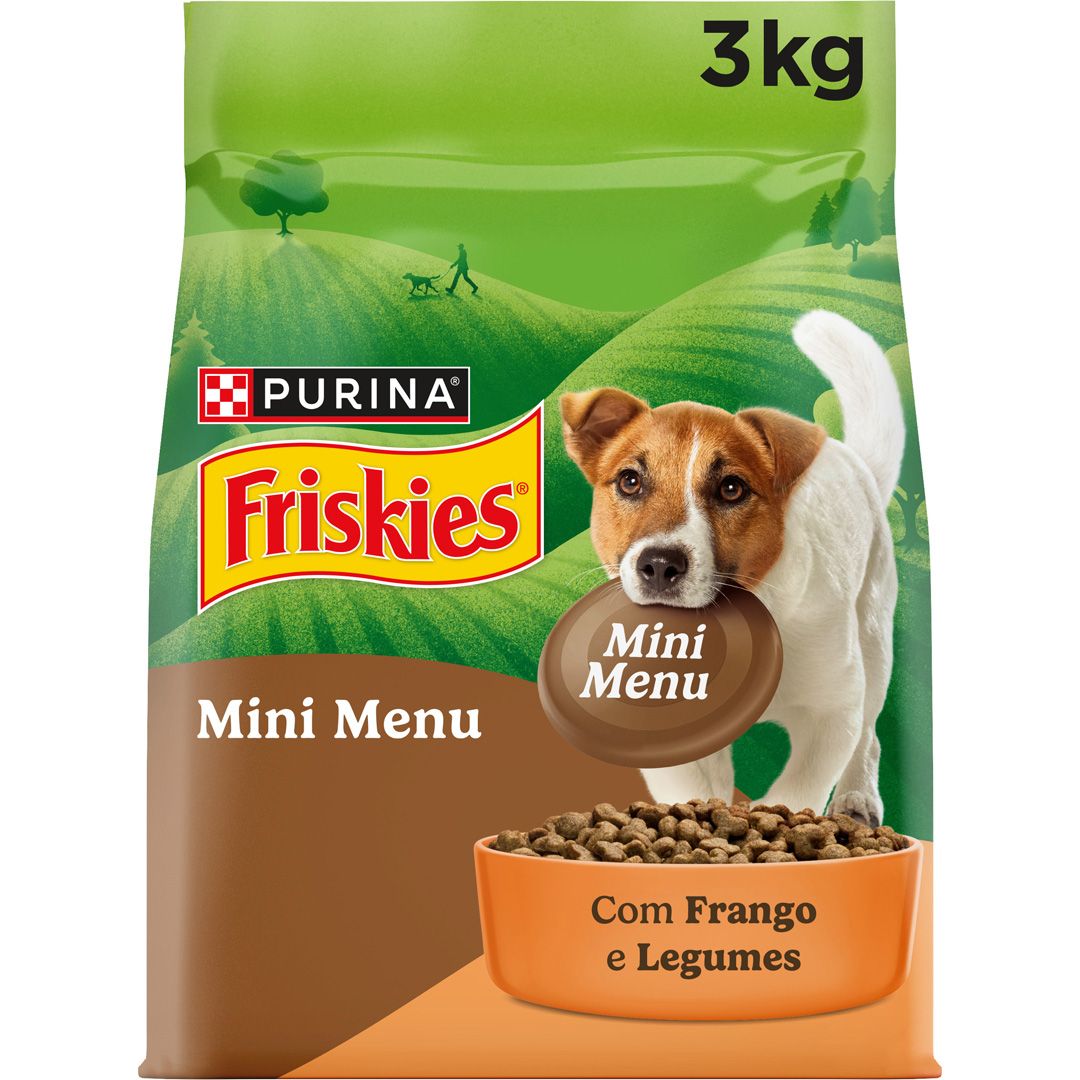 Comida Seca Para Cão Mini Com Frango Purina Friskies 3 kg