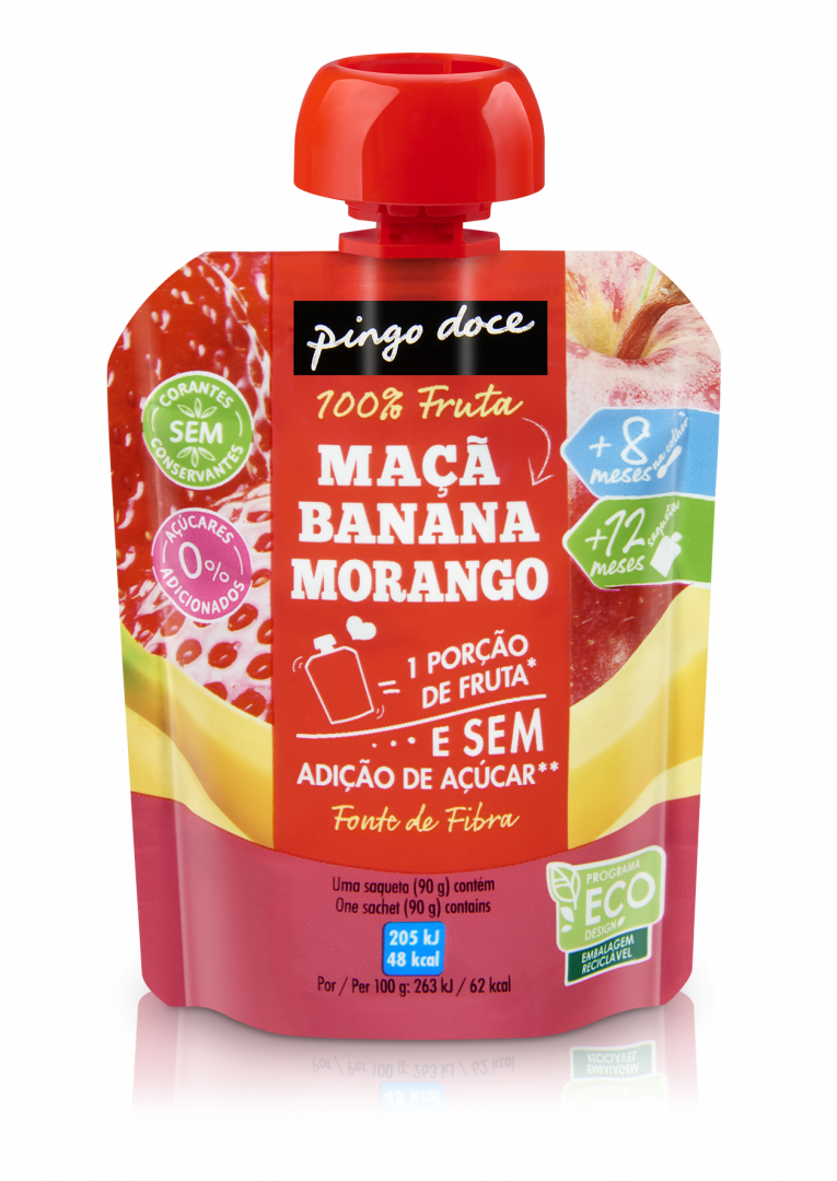 Bolsa de Fruta Banana e Morango