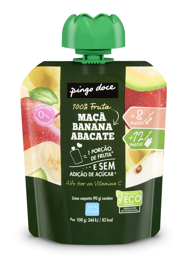 Bolsa de Fruta Maçã, Banana e Abacate