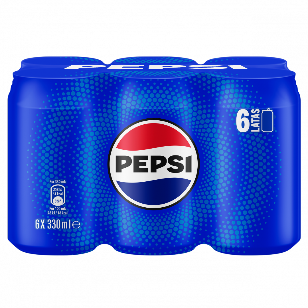 Refrigerante Pepsi Cola Lata Pack 6 330 ml