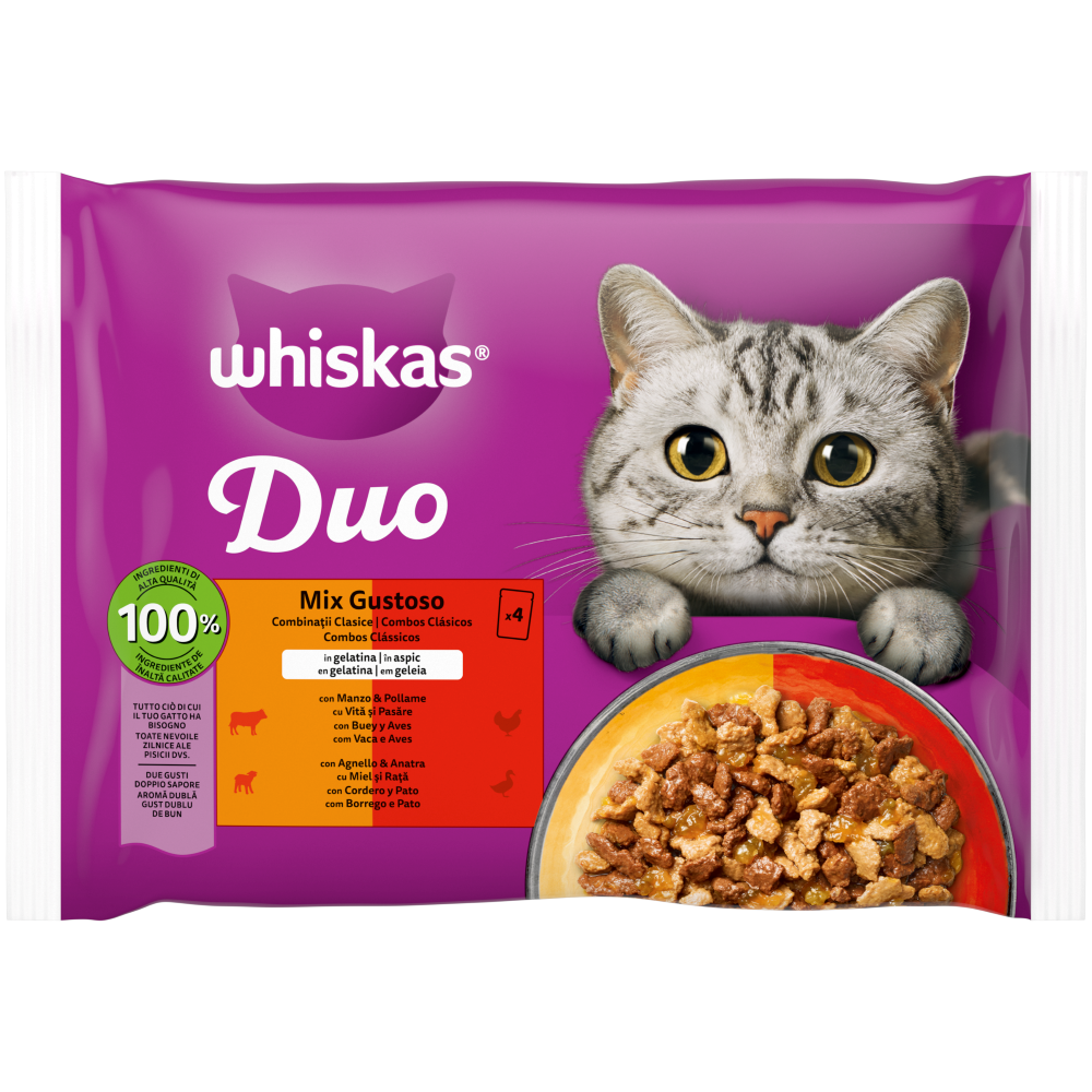Comida Húmida Para Gato Mix Clássico Whiskas 340 g