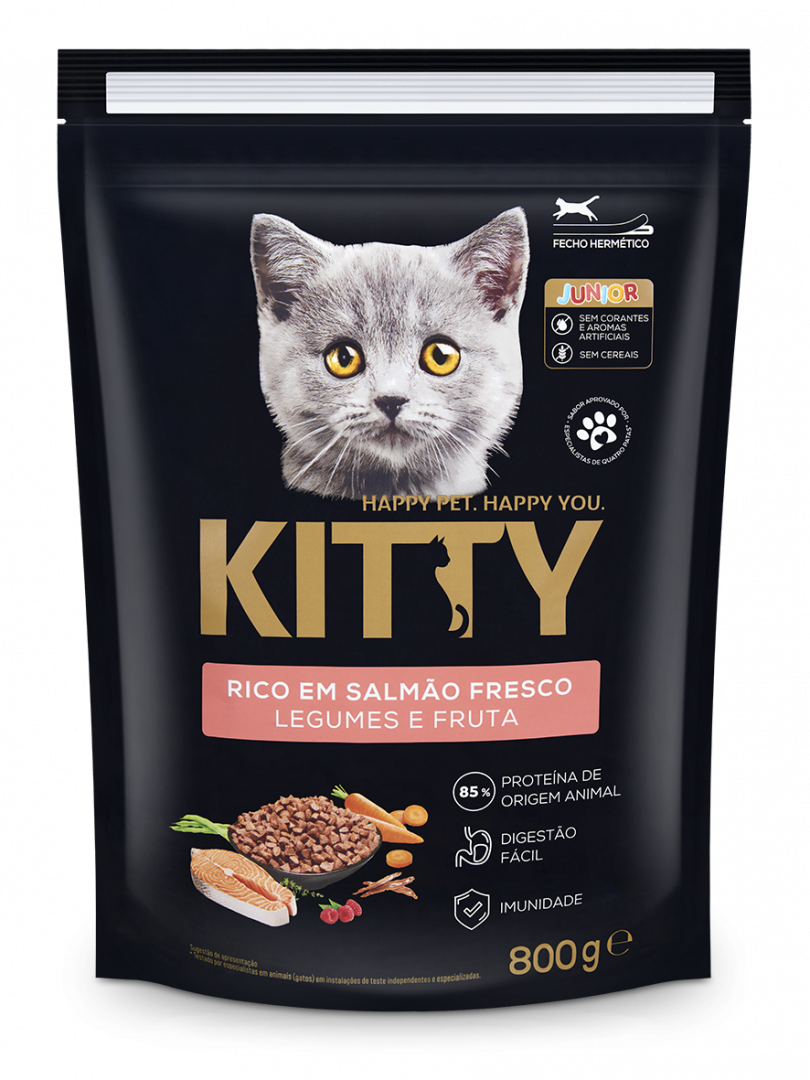 Comida Seca Para Gato Júnior Carne Fresca Kitty 800 g