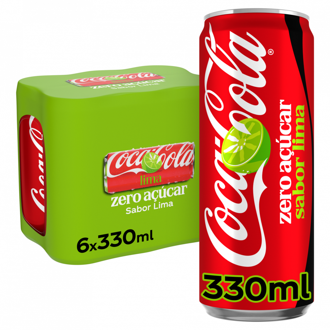 Refrigerante Coca-Cola Zero Lima Lata Pack 6 1,98 L