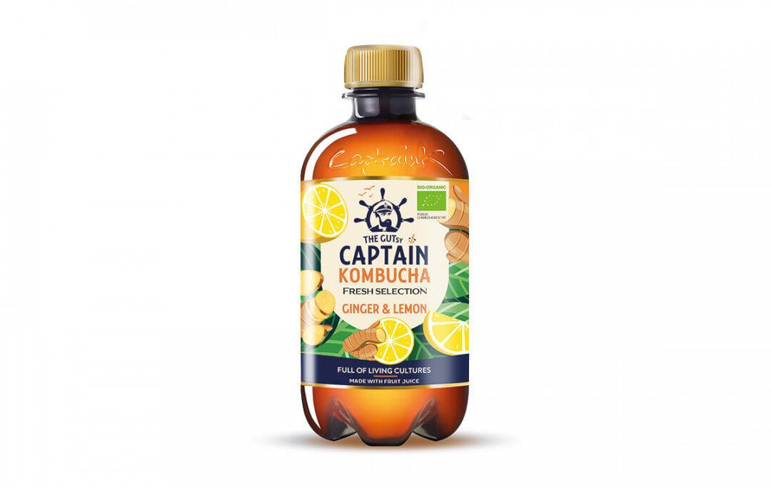 Chá Biológico De Gengibre Captain Kombucha 400 ml