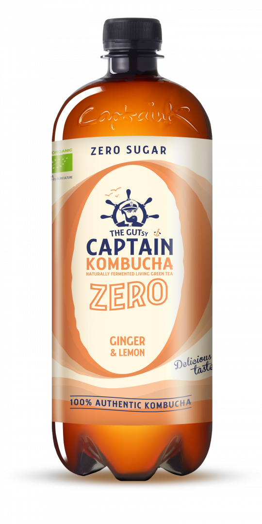 Chá 0% Açúcar De Gengibre Captain Kombucha 1 L