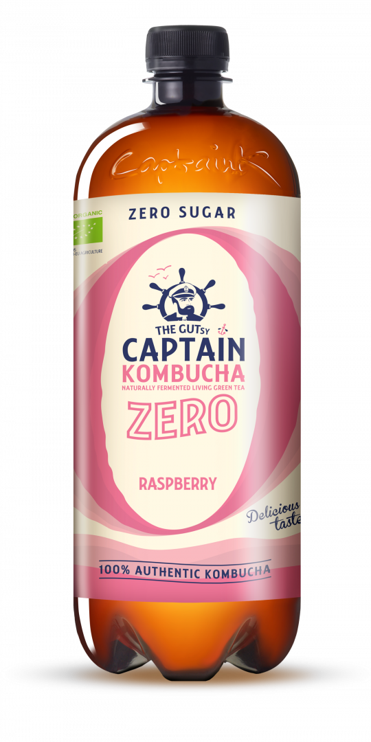Chá 0% Açúcar De Framboesa Captain Kombucha 1 L