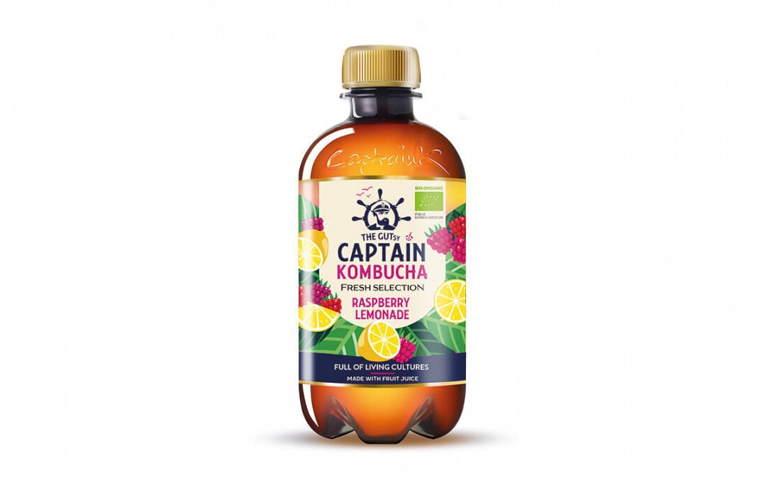 Chá Fermentado De Framboesa Captain Kombucha 400 ml