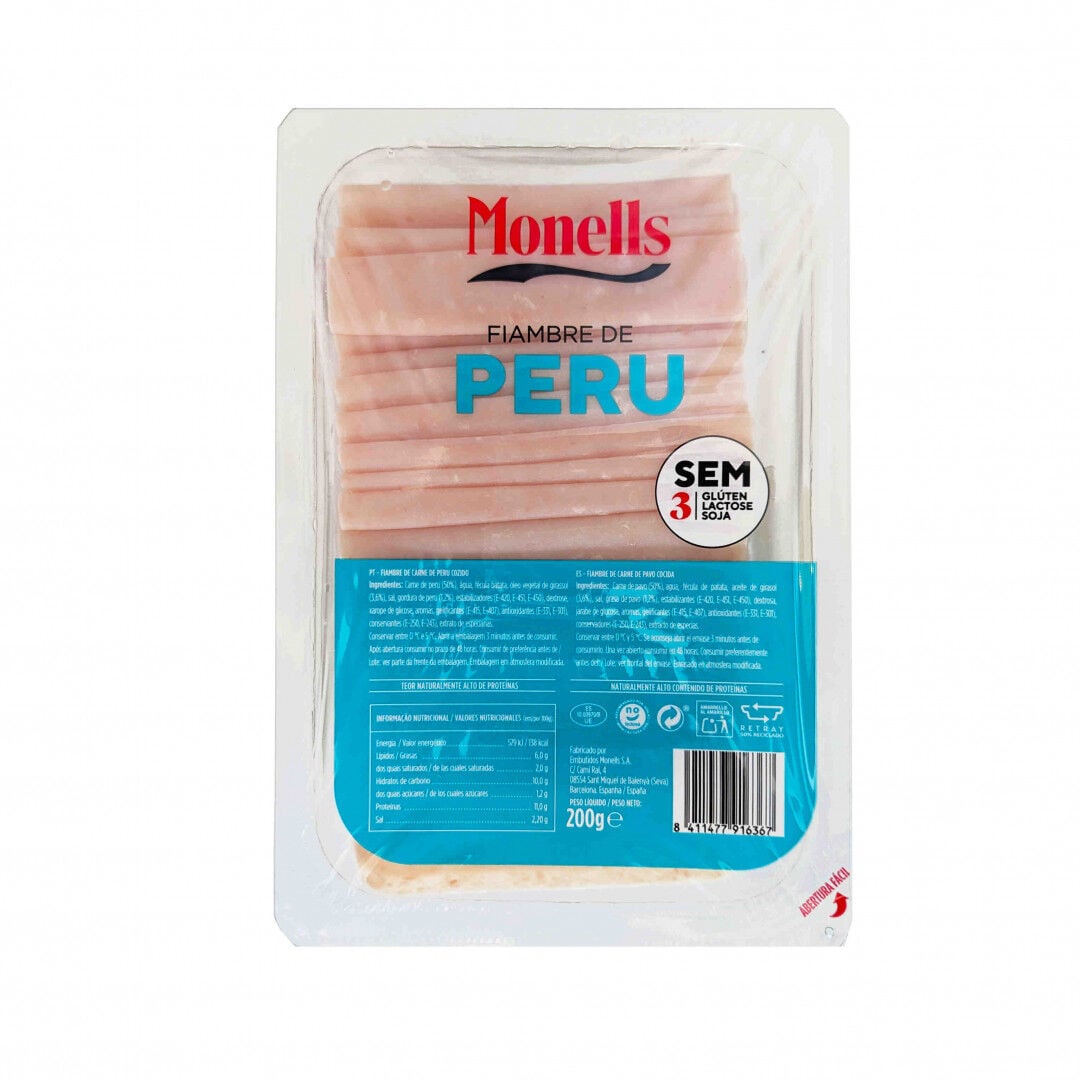 Fiambre De Peru Fatias Monells 200 g