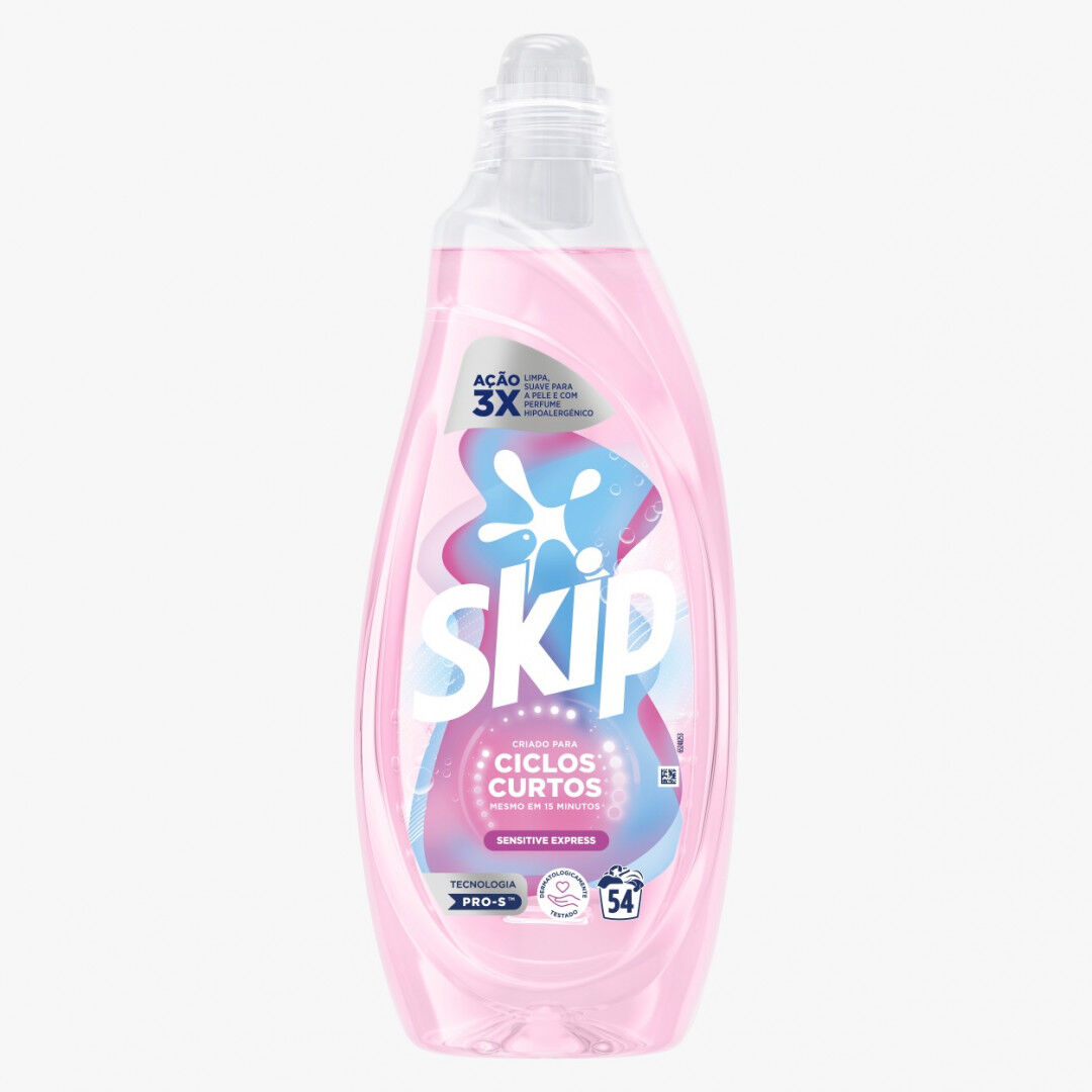 Detergente Máquina Roupa Líquido Ciclos Curtos Sensitive Skip